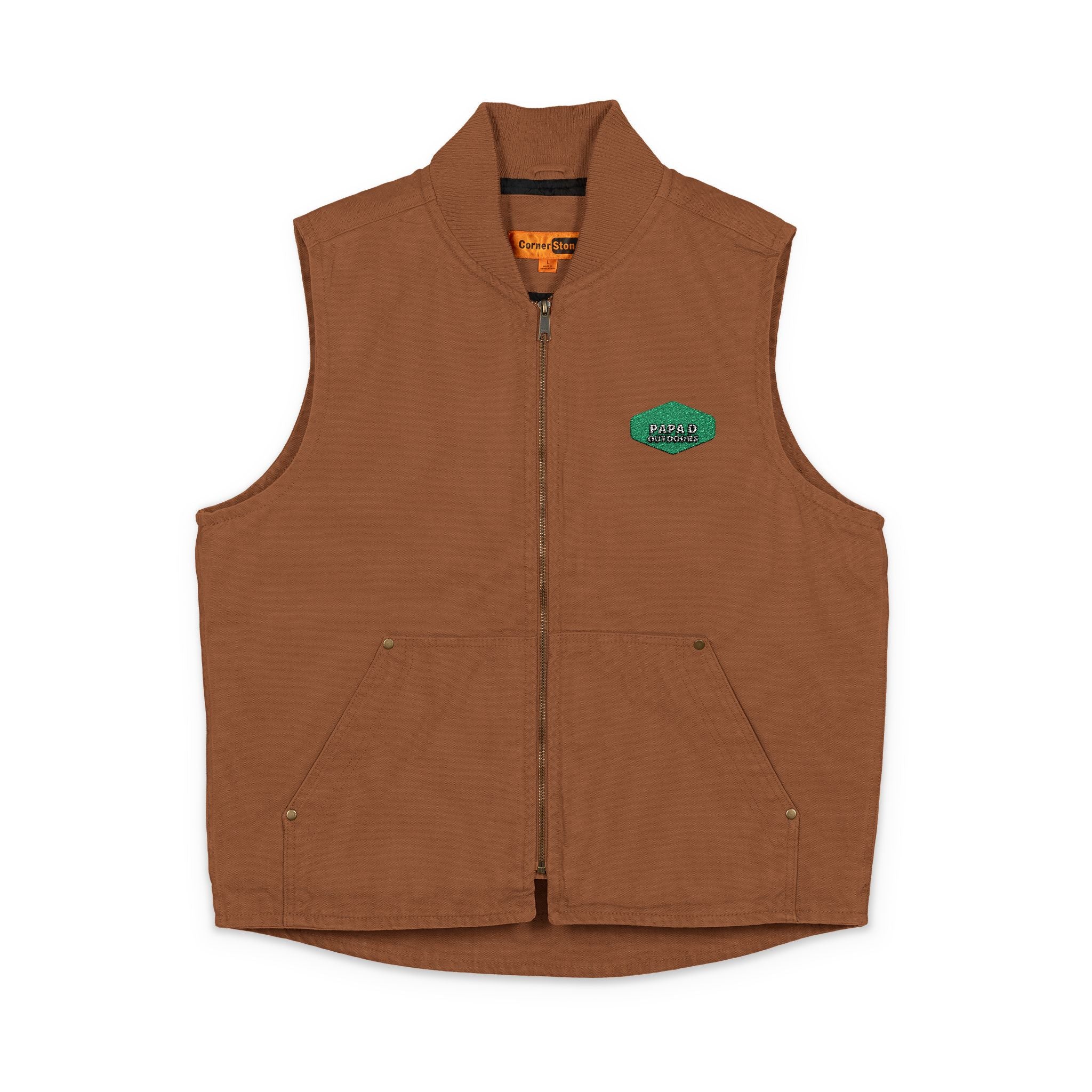 CornerStone® Papa D Outdoors Washed Duck Cloth Vest (Embroidery)