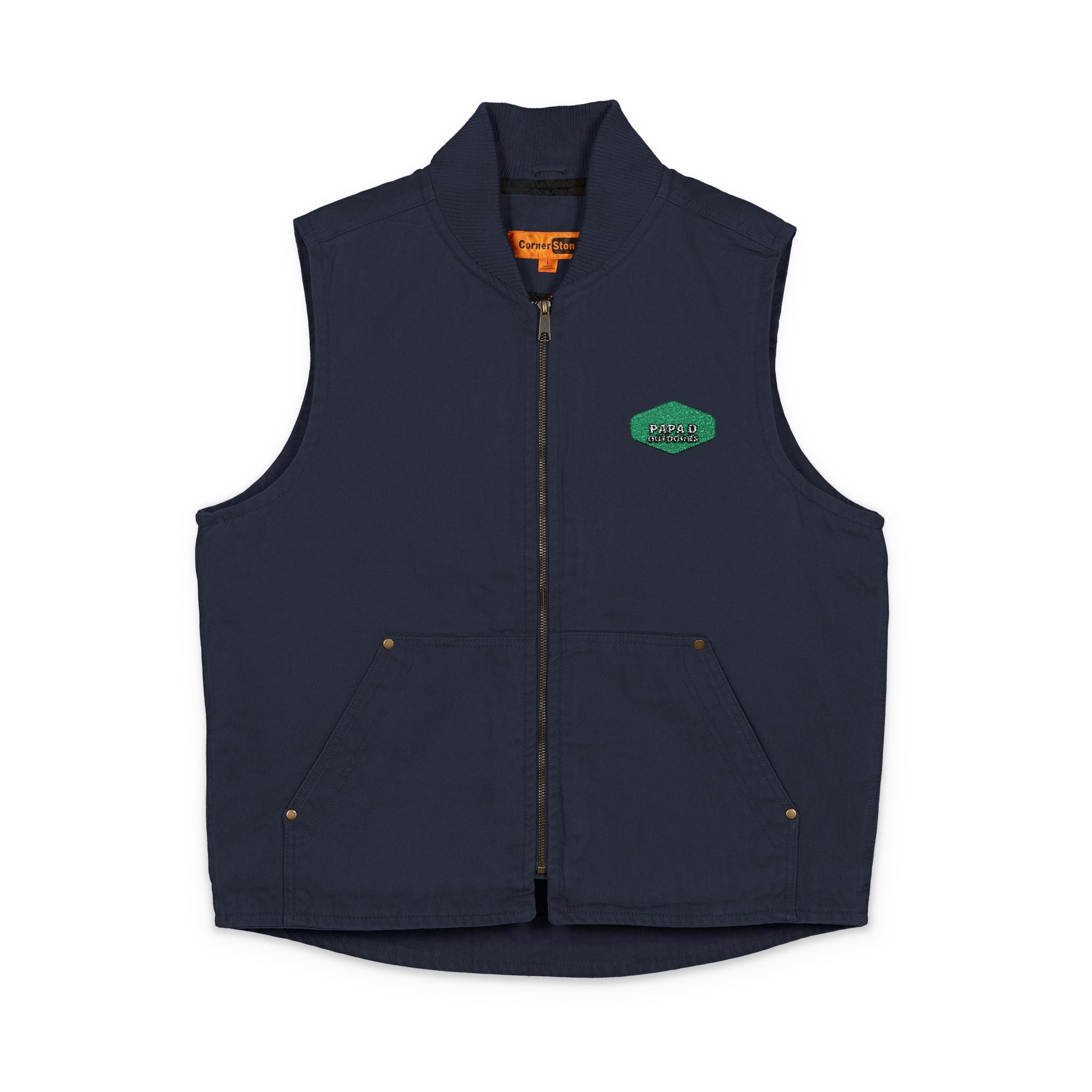 CornerStone® Papa D Outdoors Washed Duck Cloth Vest (Embroidery)