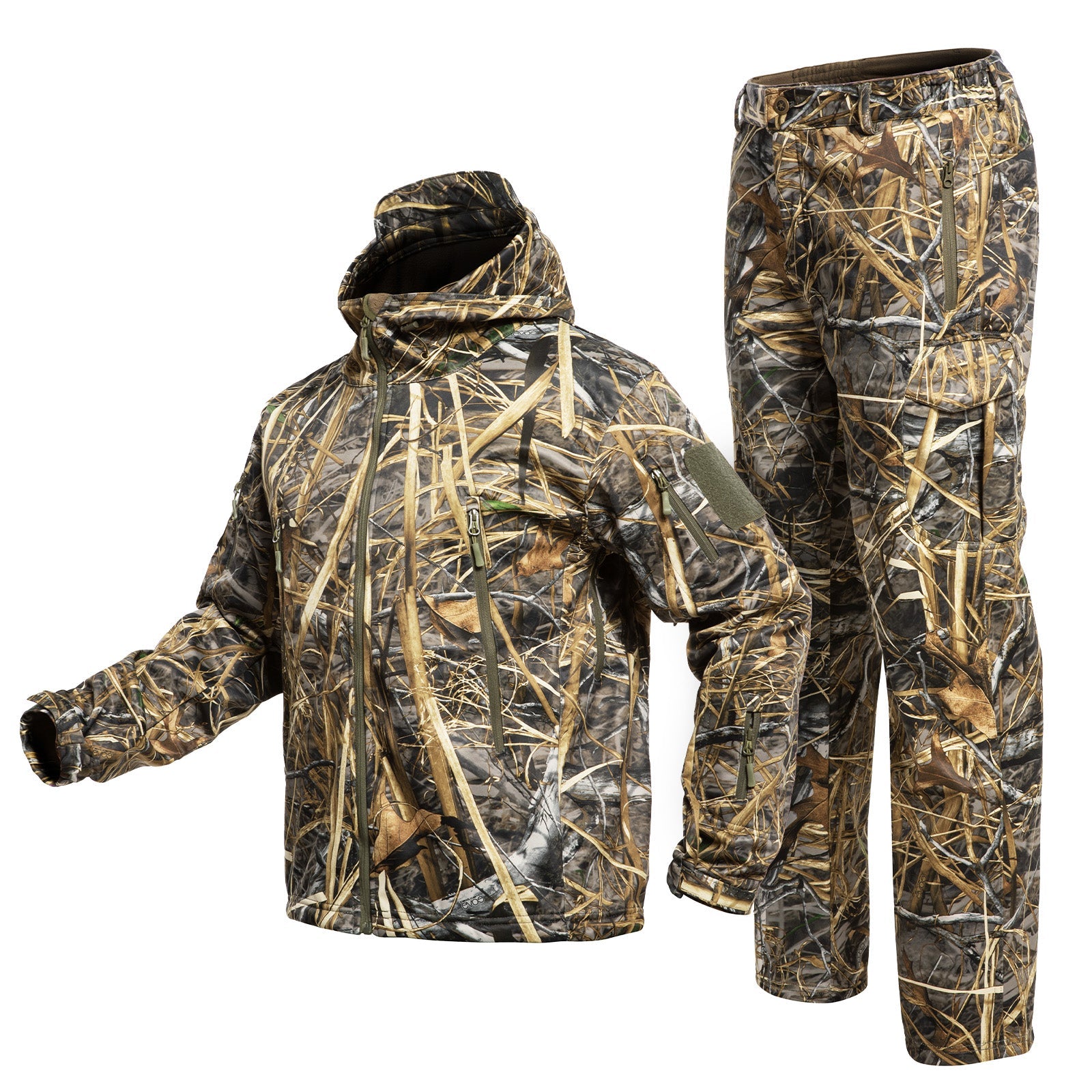 Quiet Hunting Clothes Suit Clothing Gear Camouflage Hoodie Jacket Pants-0