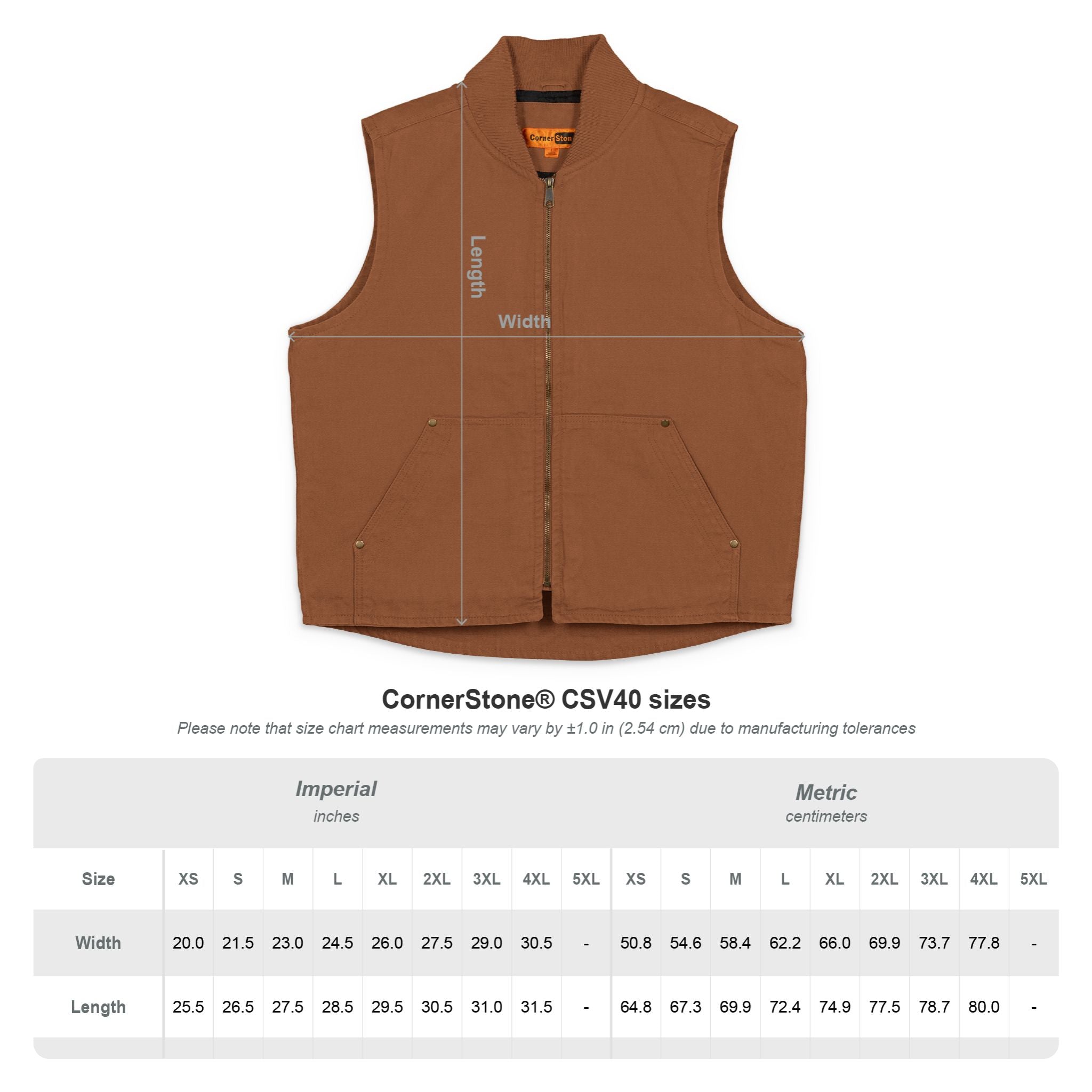 CornerStone® Papa D Outdoors Washed Duck Cloth Vest (Embroidery)