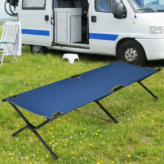 Adults Kids Folding Camping Cot-Gray