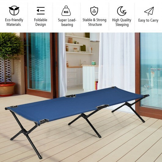 Adults Kids Folding Camping Cot-Gray