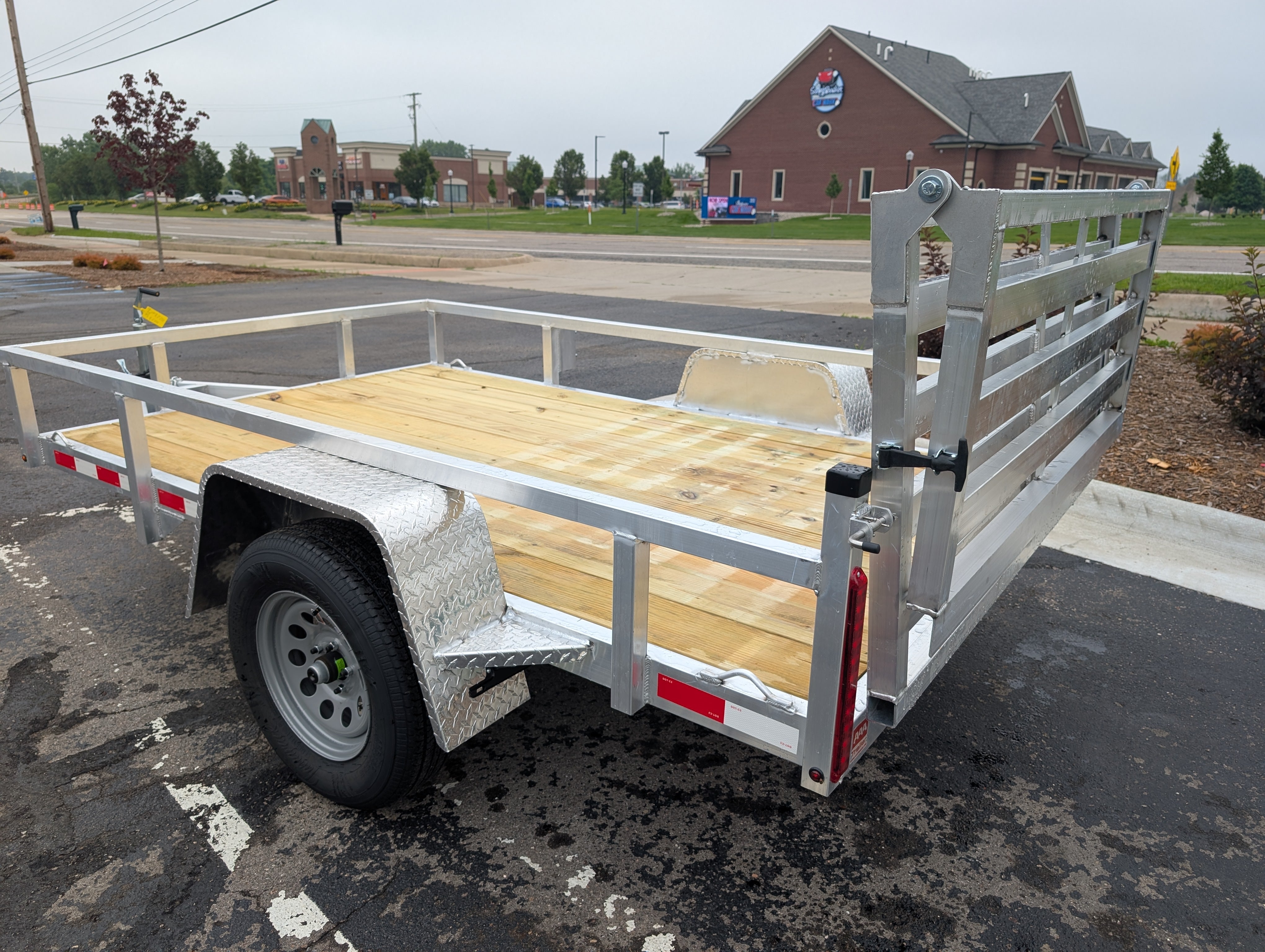 Silver Ox 6X10 Aluminum Utility Trailer with Folding Ramp Gate