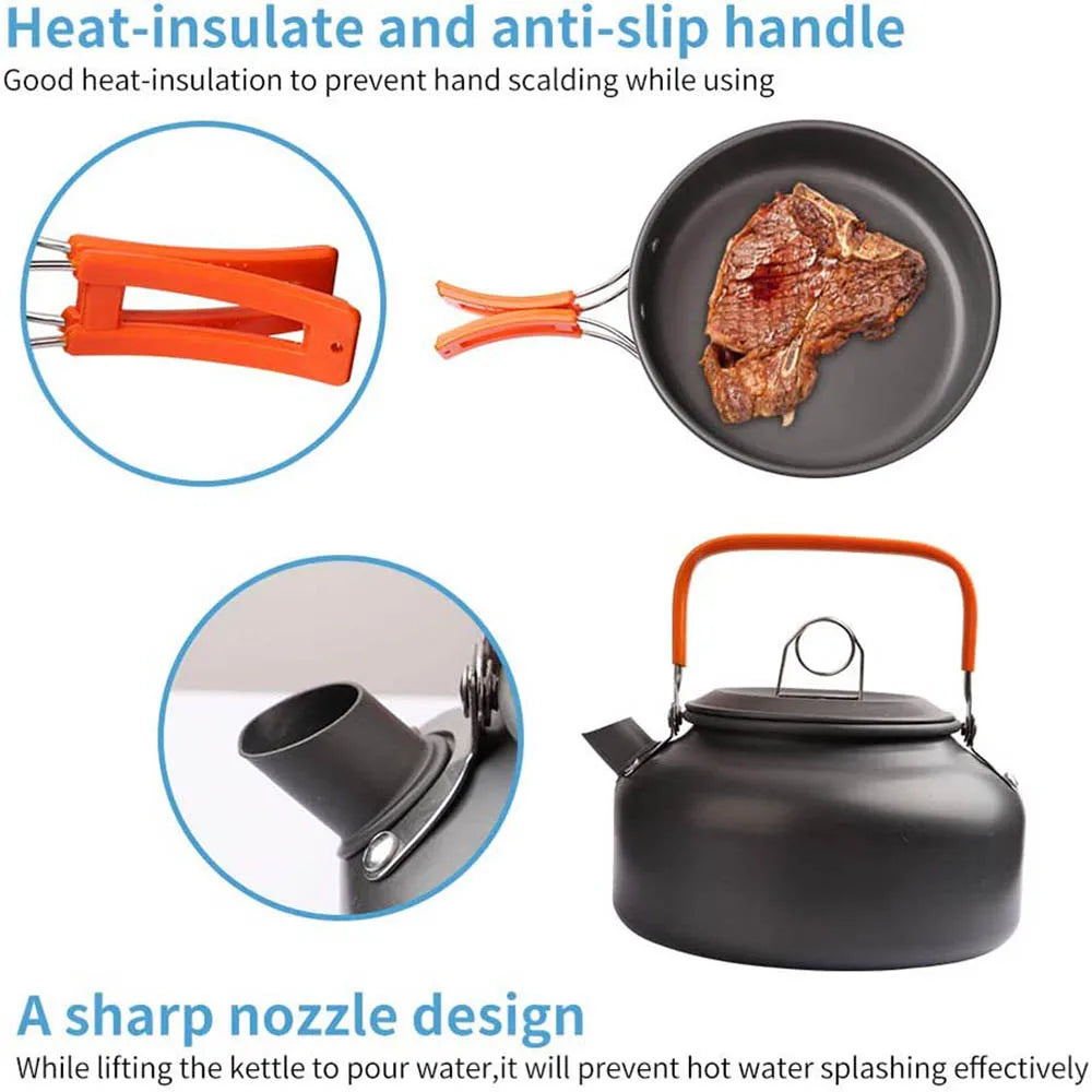 11-Piece Camping Cookware Cooking Set-4