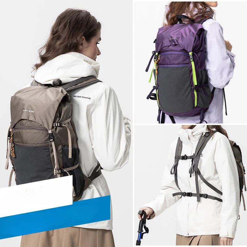 NNEOBA Waterproof Camping Backpack Grey-3