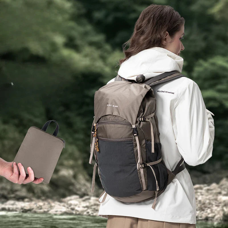 NNEOBA Waterproof Camping Backpack Grey-1