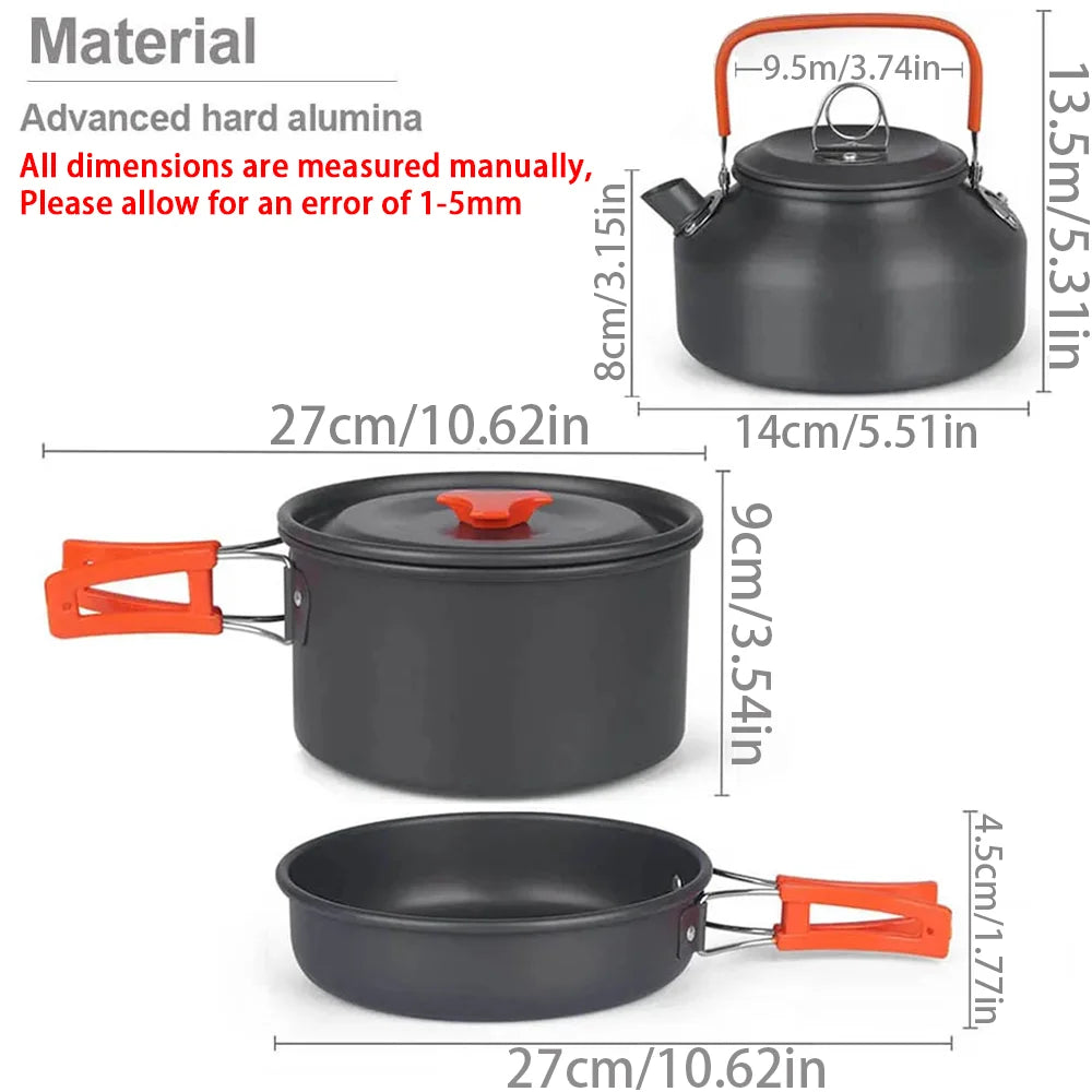 11-Piece Camping Cookware Cooking Set-2