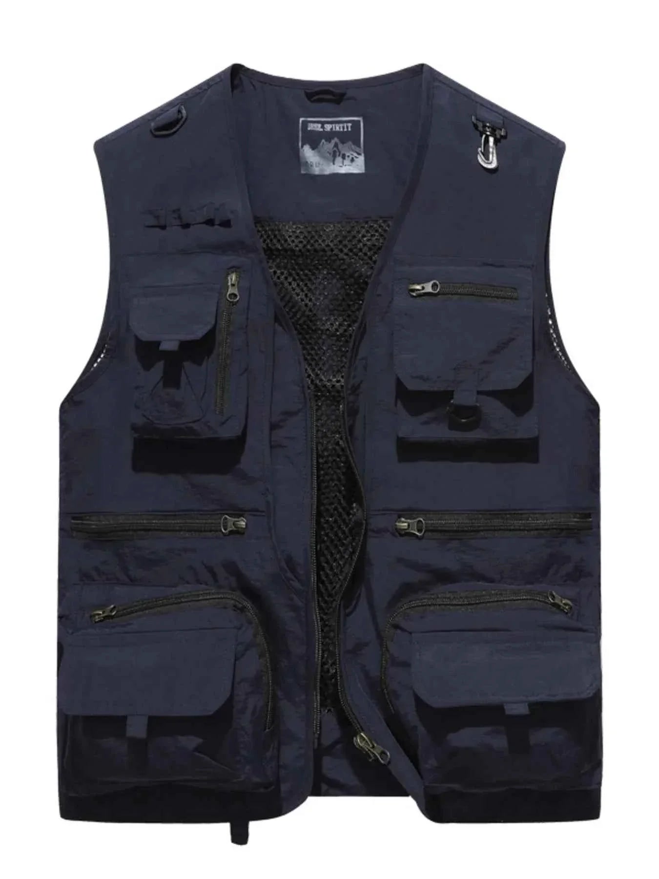 MegaFit Men's Quick-Dry Multi-Pocket Mesh Vest