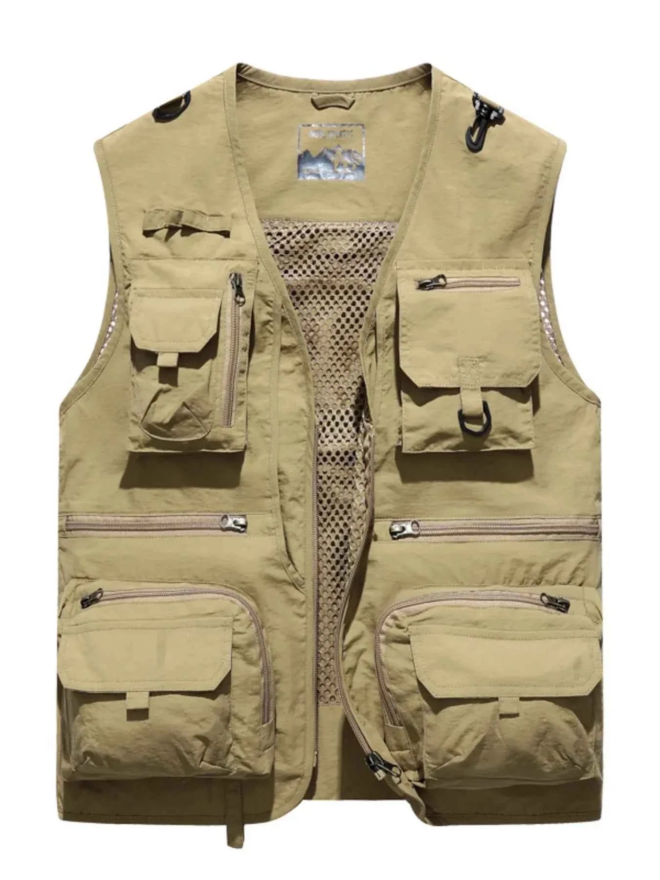 MegaFit Men's Quick-Dry Multi-Pocket Mesh Vest