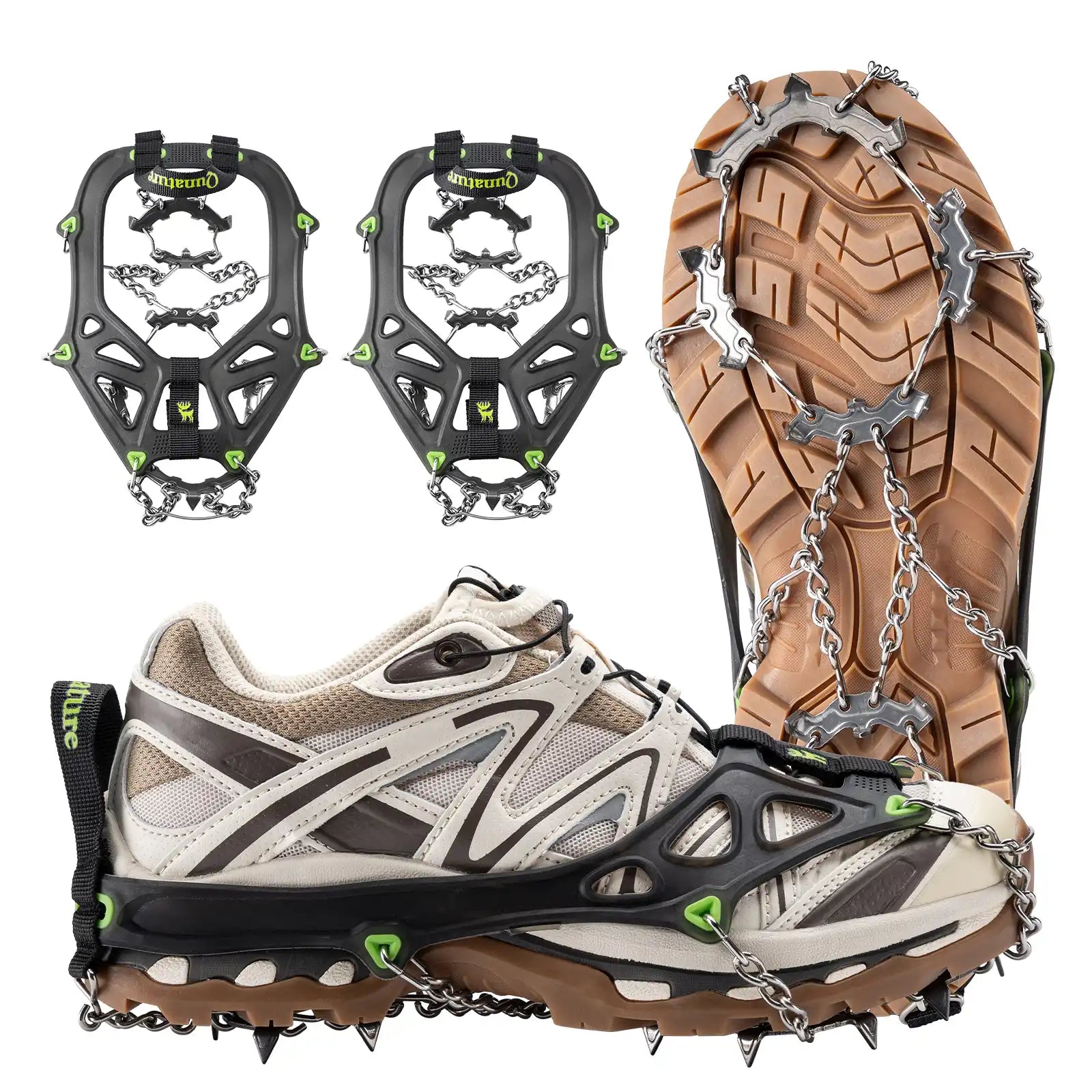 22 Anti Slip Stainless Steel Crampons for Shoes and Boots